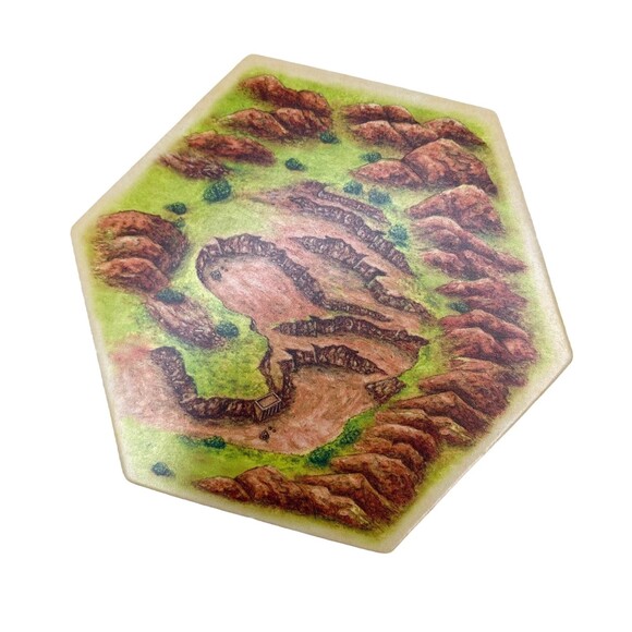 Settlers of Catan #3061 Replacement 3 Hex Terrain Tiles Pieces. Brick - Picture 2 of 4